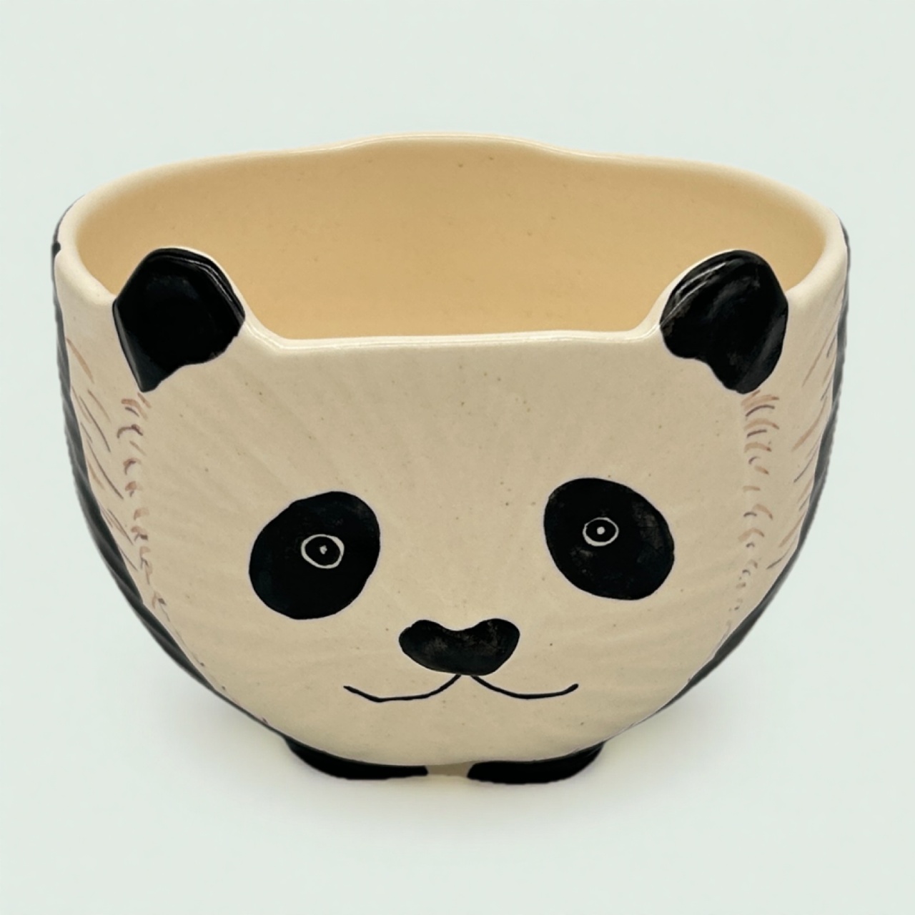 抹茶碗　パンダ　姿茶碗　【日本製】【茶道具】【中村良二】